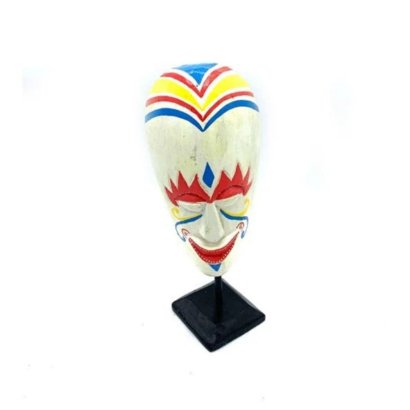 Stantlı Beyaz Mask Totem El Yapımı 30 cm ürün görseli 1