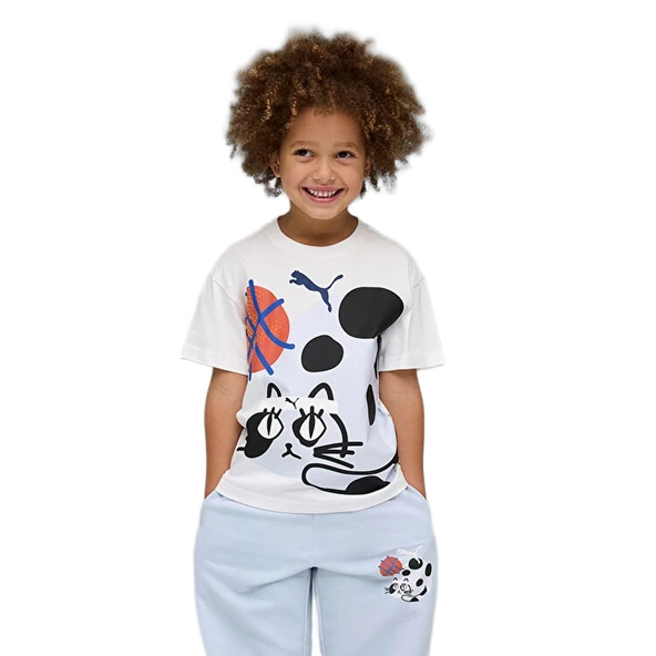 Puma 63454902 Sporty Cats Graphic Unisex Çocuk Tişört ürün görseli 1