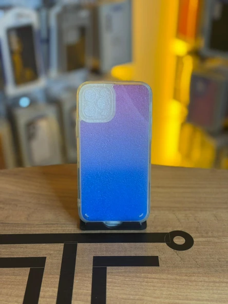 iPhone 11 Pro Uyumlu Parıltılı Desenli Renkli Şeffaf Silikon Kılıf ürün görseli 1