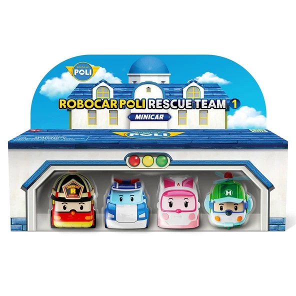 POLI MRT-760 Robocar Poli NessiWorld Kasabanın Kurtarma Araçları 4lü Set ürün görseli 1