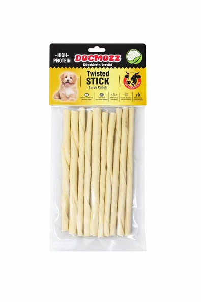 Dogmozz White İnce Burgu Stick 10 Adet 10 ürün görseli 1
