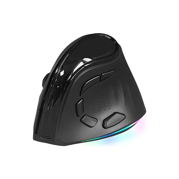 Dexim Type C Şarj Edilebilir Bluetooth Vertical RGB Mouse - Resim 2