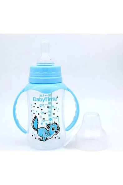 Babytime 5'li Biberon Seti Mavi - Resim 3
