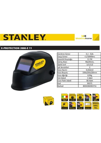 Stanley E-Protectıon 2000-E11 Kaynak Maskesi ürün görseli 1