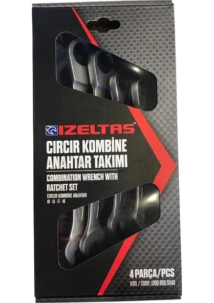 İzeltaş Cırcır Kombine Anahtar Takımı 4 Parça ürün görseli 1