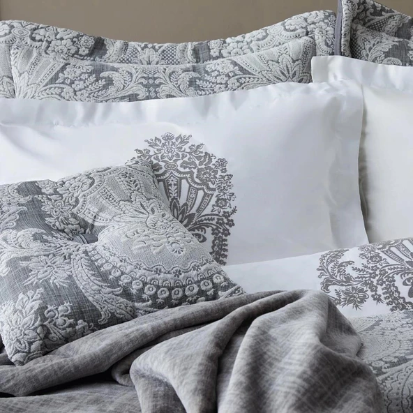 APRİCİTAS HOME EXCLUSİVE 11 PRÇ ÇEYİZ SETİ LAUREN GRİ ürün görseli 1