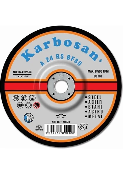 Karbosan Metal Taşlama 115X6,4X22 Mm ürün görseli 1