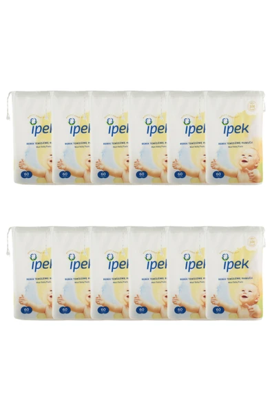 İpek Ipek Maxi Bebek Temizleme Pamuğu 60'lı 12 Paket ürün görseli 1