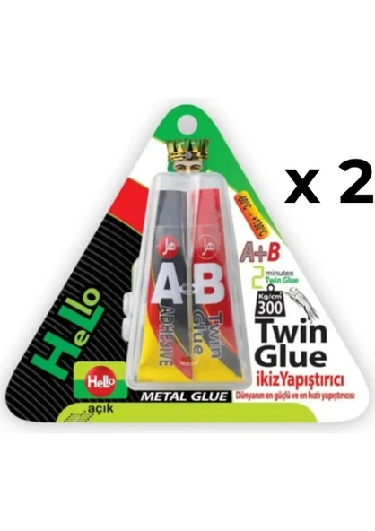2 Adet Twin Glue Ikiz Yapiştirici 14 gr Iran Yapiştiricisi Cam Seramik Tahta Plastik Metal Vb. ürün görseli 1
