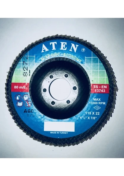 Aten 115*22 Flap Disk Zımpara 60 kum ürün görseli 1