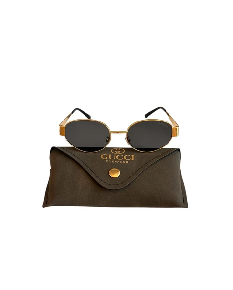 GUCCİ GOLD DETAYLI KADIN NEW SEASON KADIN GÜNEŞ GÖZLÜĞÜ EKARTMAN 55 ürün görseli 1