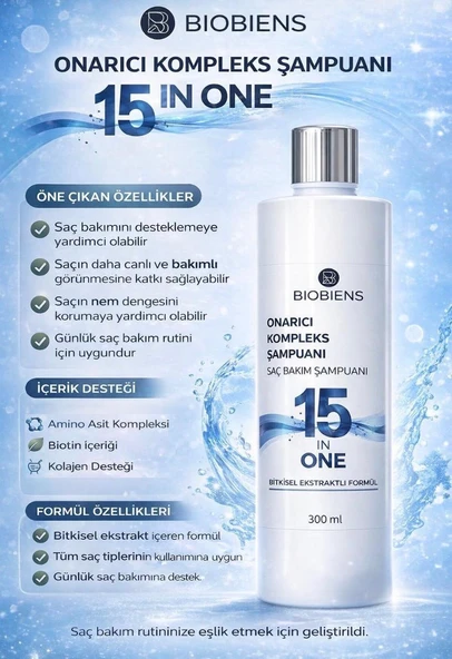 Biobiens Onarıcı Kompleks Şampuan 300 Ml ürün görseli 1