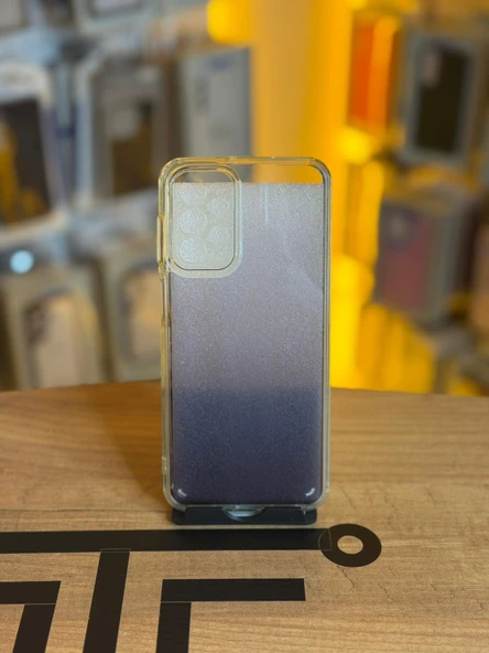 Samsung A23 Uyumlu Parıltılı Desenli Renkli Şeffaf Silikon Kılıf ürün görseli 1
