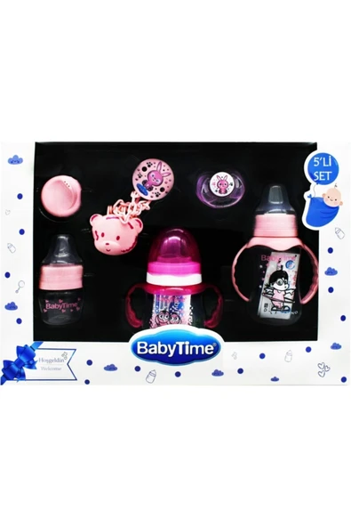 Babytime Baby Time Bebek Hediye Seti 5 Li - Pembe ürün görseli 1