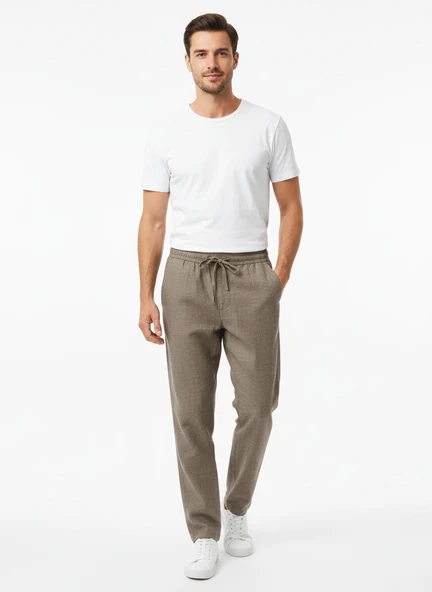 Only & Sons   ONSLINUS CROP 0007 COT LIN PNT NOOS Erkek Gri Eşofman Altı - 22024966 ürün görseli 1