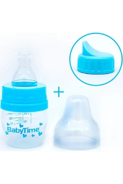 Babytime 5'li Biberon Seti Mavi - Resim 5