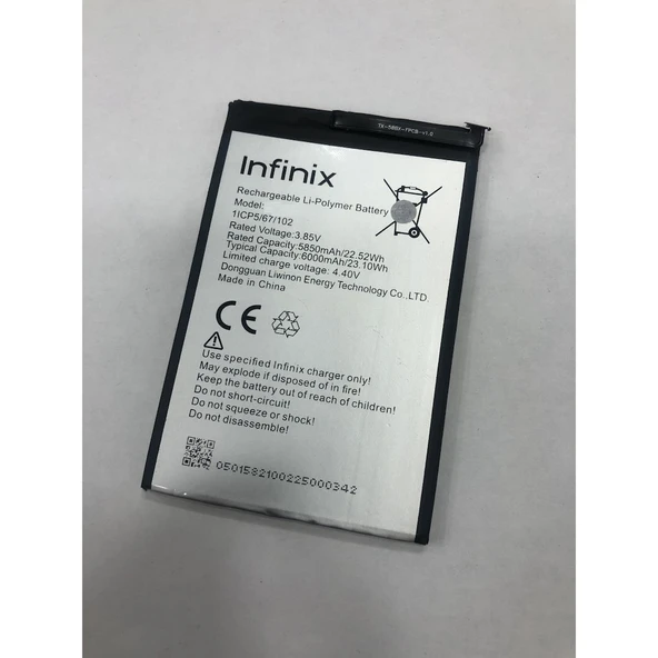 İnfinix Hot 30 Play Batarya 6000 Mah ürün görseli 1