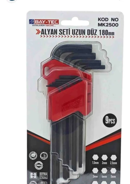 Bay-Tec Alyan Seti  Uzun Tork 9 Parça ürün görseli 1
