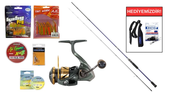 Daiwa Samurai RF 2.06M 0,5-6Gr&Ryuji Enjoy X 500S 6+1BB LRF Seti ürün görseli 1