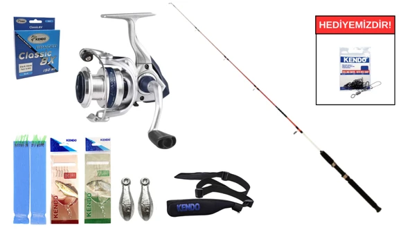 Remixon Tekno Boat 1.50m 50-100gr&Okuma ARIA-6000a Painting Silver 1BB Tekne Seti ürün görseli 1