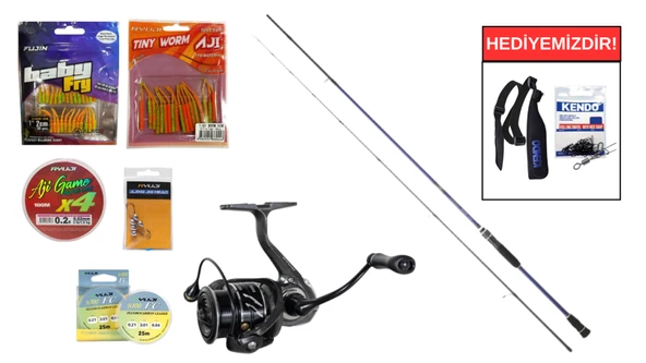 Daiwa Samurai RF 2.06M 0,5-6Gr&Ryuji Voltage 1000 5+1 LRF Seti ürün görseli 1