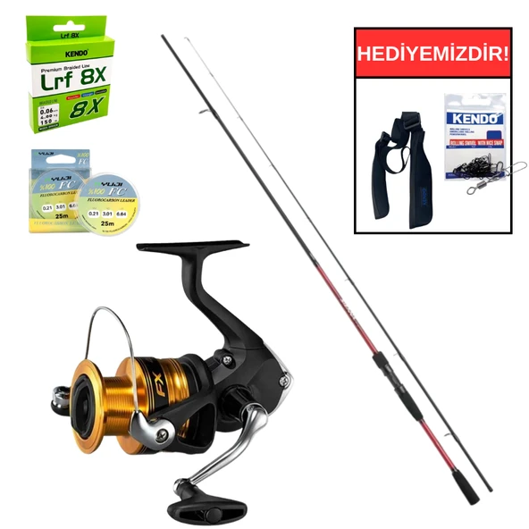 Shimano Sienna Spinning Sensitive 2,11M 0,5-7g&Shimano FX 2000 FC LRF Seti ürün görseli 1