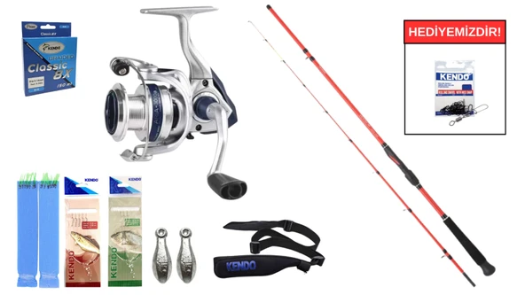 Daiwa New Sensor Boat Squid 1.80m 30-150gr&Okuma ARIA-6000a Painting Silver 1BB Tekne Seti ürün görseli 1