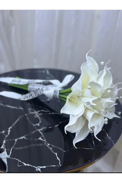 Merveparti Gala Gelin çiçeği gerçek görünümlü yapay ürün görseli 1