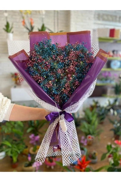 İZDEN FLOWERS Renkli Kuru Cipso Buketi ürün görseli 1