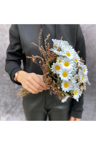 Derin Flowers Gelin Çiçeği Papatya Gelin Buketi Ve Yaka Çiçeği ürün görseli 1