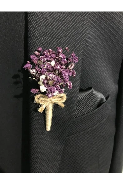 Merveparti Mor Yaka Çiçeği ,( 5 Li ) Damat Yaka Çiçeği ,sağdıç Çiçeği ürün görseli 1