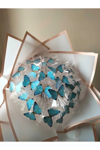 As Çiçek Evi Led ışıklı kelebek buketi - Resim 2