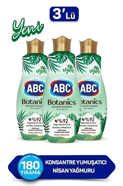 ABC Konsantre Yumuşatıcı Botanıcs Nisan Yağmuru 1440 ml x3 Adet ürün görseli 1