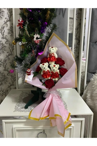Teknoloji group ayıcık,ledli buket - Resim 2