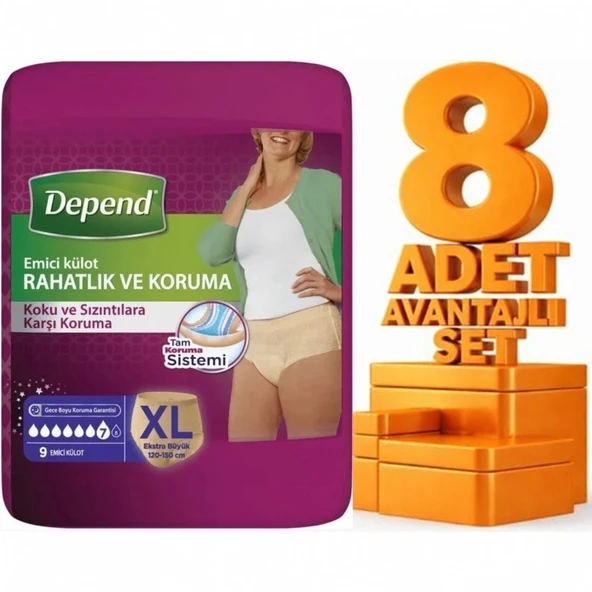 Depend Emici Külot Kadın Ekstra Büyük Boy XL 72 Adet Hasta Bezi ürün görseli 1