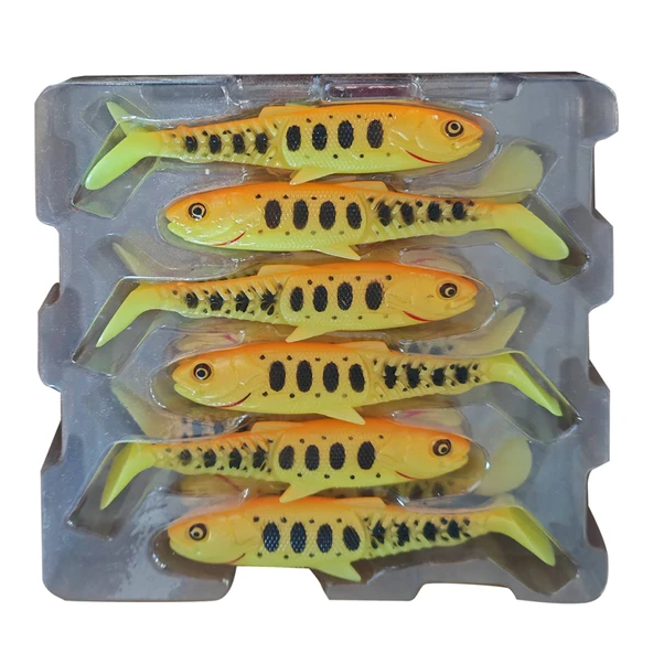 RYUJI CRAFTER SHAD 10 CM  Standart FIRE TIGER - Resim 2