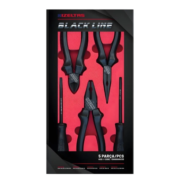 İZELTAŞ BLACK LİNE 5 PARÇA SET ürün görseli 1