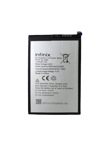 Infinix Hot 10T Uyumlu Batarya Pil Sıfır BL-58BX ürün görseli 1