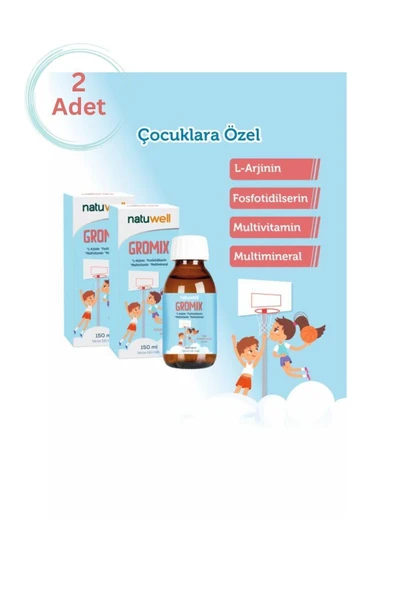 Gromix L-arjinin Fosfotidilserin Multivitamin Şurup 150ml 2 li Paket ürün görseli 1