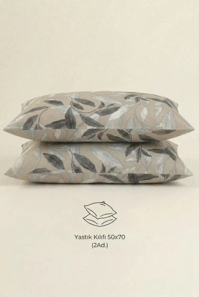 Violet 2'li Percale Yastık Kılıfı 50x70 Flaplı - Resim 2