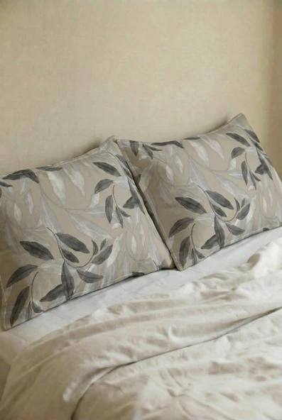 Violet 2'li Percale Yastık Kılıfı 50x70 Flaplı - Resim 4