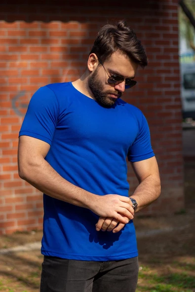 Mavi Basic Rahat İnce Petek Kumaş Spor Erkek Tshirt 22ETSHPORT ürün görseli 1