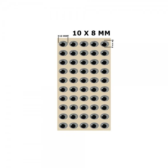 Göz Hareketli HG2663 10x8mm ürün görseli 1