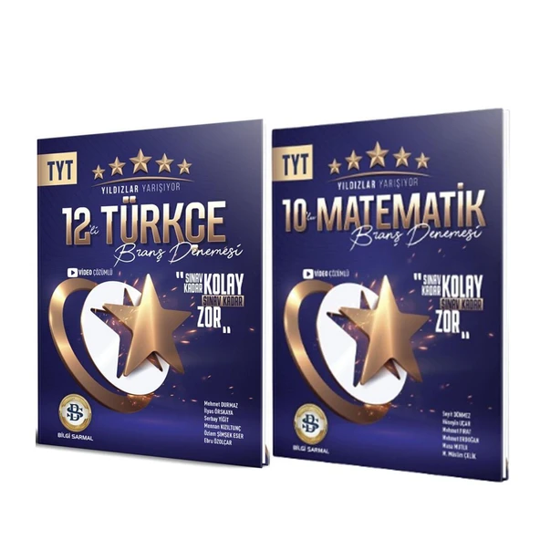Bilgi Sarmal TYT Yıldızlar Yarışıyor Türkçe ve Matematik Deneme Seti 2 Kitap ürün görseli 1