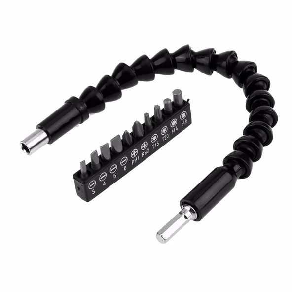 Matkap Ucu - Bükülebilir Oynar  Vidalama Bits Uzatma Aparatı 30Cm - Komple Set ürün görseli 1