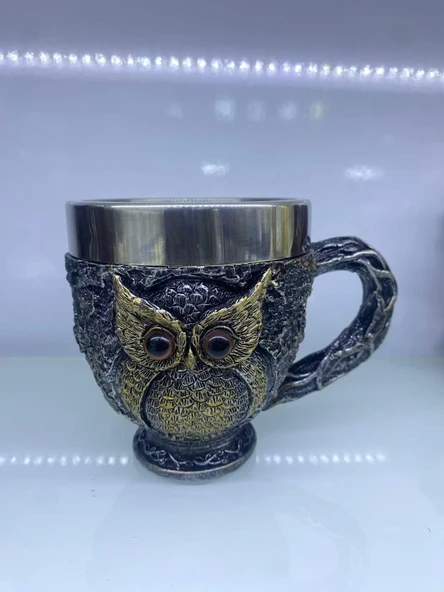 Baykuş Çelik Kupa Bardak Kod 6931 ürün görseli 1