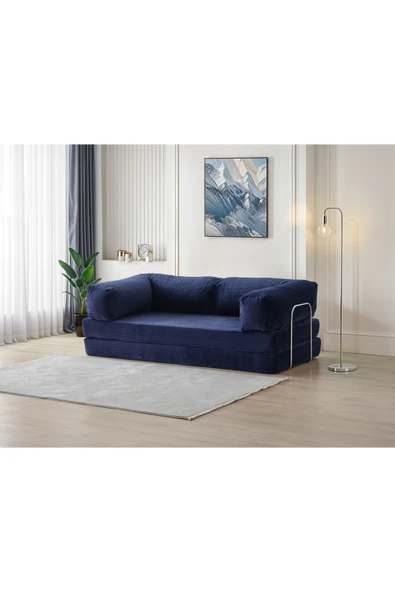 VALU HOME Çok Amaçlı Kanepe Aktivite Koltuğu, Yüksek Konforlu Sünger Yer Yatağı, Modern Fitilli Kadife ürün görseli 1