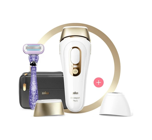 Braun Silk Expert Pro 5 PL5147 400.000 Atımlı 2 Başlıklı Yeni Nesil IPL + Tasarım Çanta Beyaz ürün görseli 1