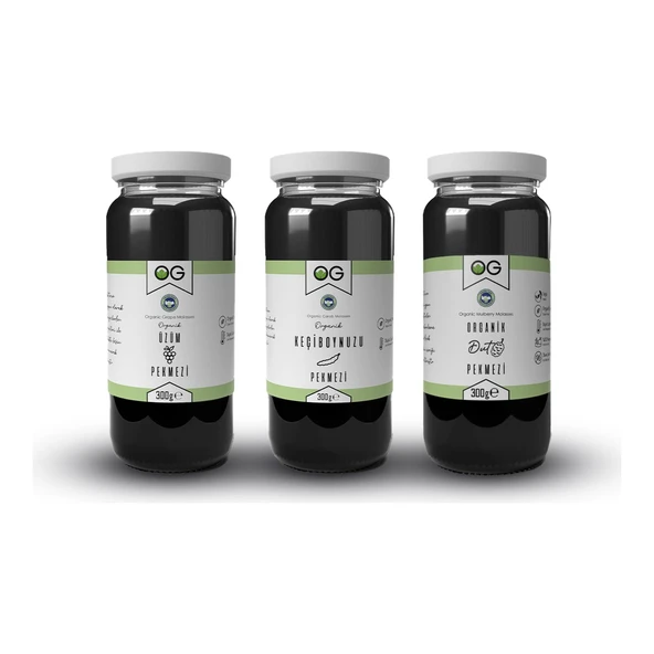 OG natural Organik Sertifikalı Pekmez Seti ( Dut, Üzüm, Keçiboynuzu ) +6 Ay ürün görseli 1