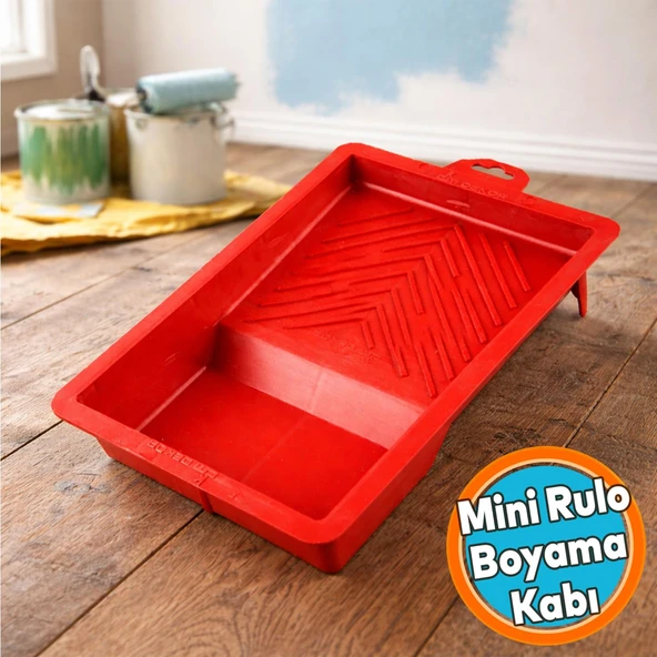 (1 Adet) Mini Rulo Boyama Kabı Pratik Kullanım Ergonomik Tasarım Dayanıklı Plastik Boya Haznesi Seti ürün görseli 1